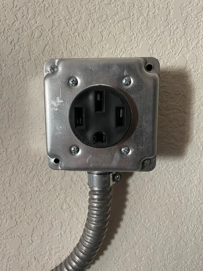 NEMA 14-50 outlet installed for Smart Home Electrical in Sumpter